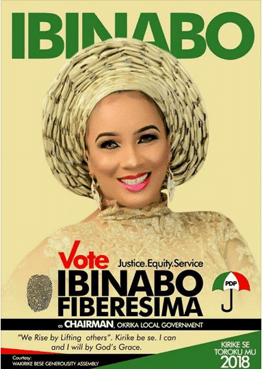 Actress Ibinabo Fiberesima ventures into politics, releases campaign poster