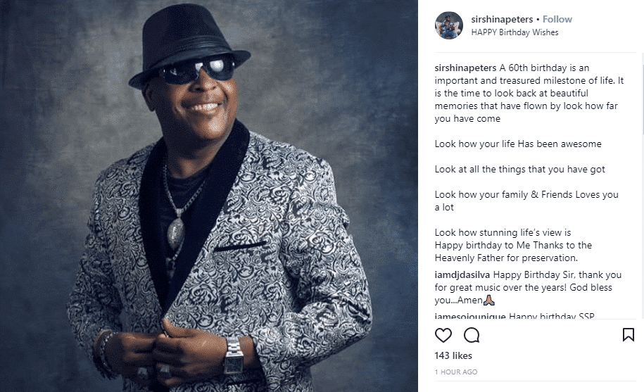 Nigerian Musician, Shina Peters Shares Lovely Photos To Celebrates 60th Birthday %Post Title