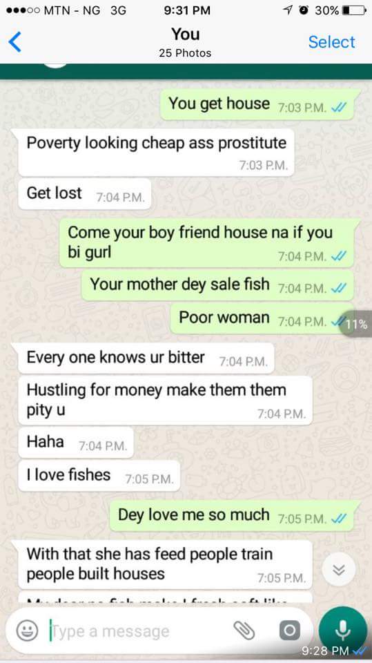 Check Out This Chat Between A Lady And Her Husband’s Side Chick As They Fight Dirty Online %Post Title