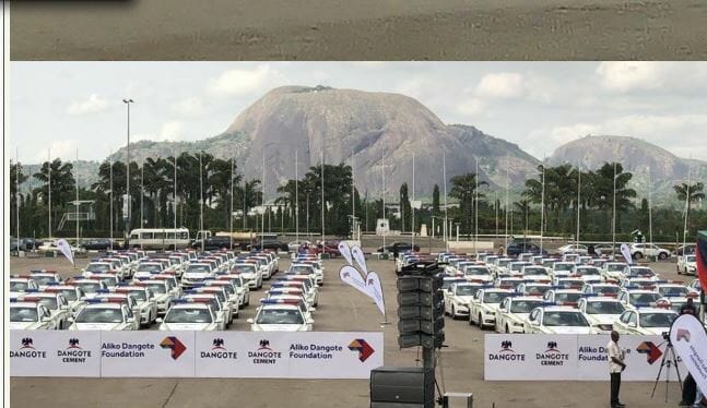 Billionaire Business Mogul, Aliko Dangote Donates 150 Cars To Nigerian Police Force (Photos) %Post Title