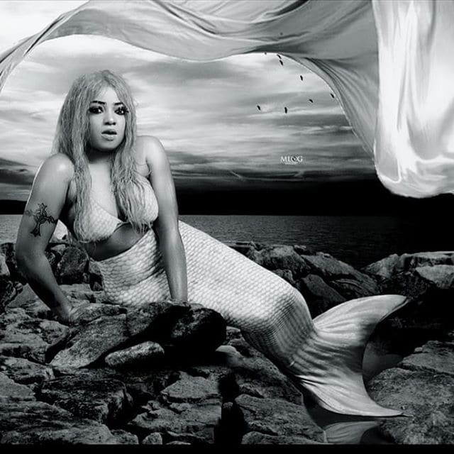 Actress Tayo Sobola poses as a mermaid as she celebrates her birthday (Photo)
