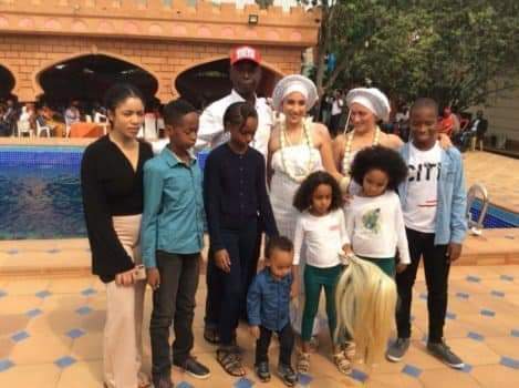 Ned Nwoko's wife and kids